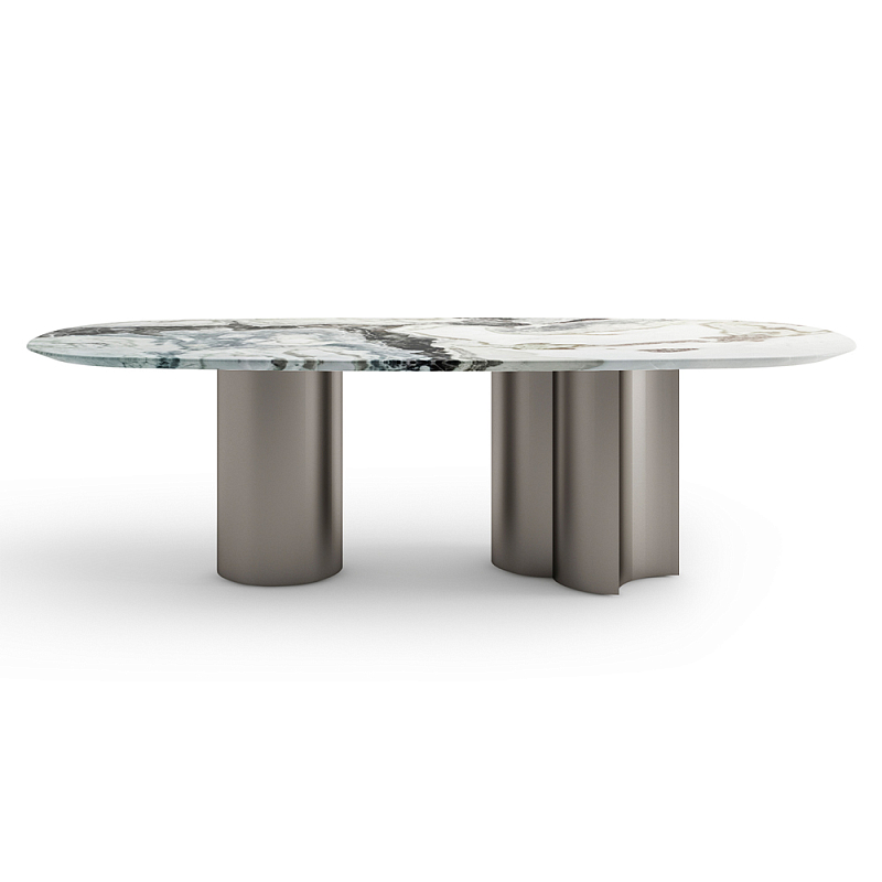 Стол обеденный мраморный с колоннами Marble Column Table  в Саратове | Loft Concept 