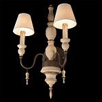 Бра с двумя конусовидными белыми тканевыми абажурами Terrain варинант исполнения - 4 | Loft Concept в Саратове