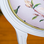 Стул светло-серый из натурального бука с изображением птицы в саду Blooming Birds варинант исполнения - 2 | Loft Concept в Саратове