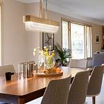 Люстра подвесная прямоугольная цвета латунь Kichler варинант исполнения - 8 | Loft Concept в Саратове