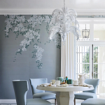 Обои ручная роспись Jasmine Standard colourway on Wood Ash slub silk варинант исполнения - 1 | Loft Concept в Саратове