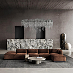 Люстра подвесная с металлическими цепочками и изогнутыми металлическими дугами 72 см Atlantis Chain варинант исполнения - 11 | Loft Concept в Саратове