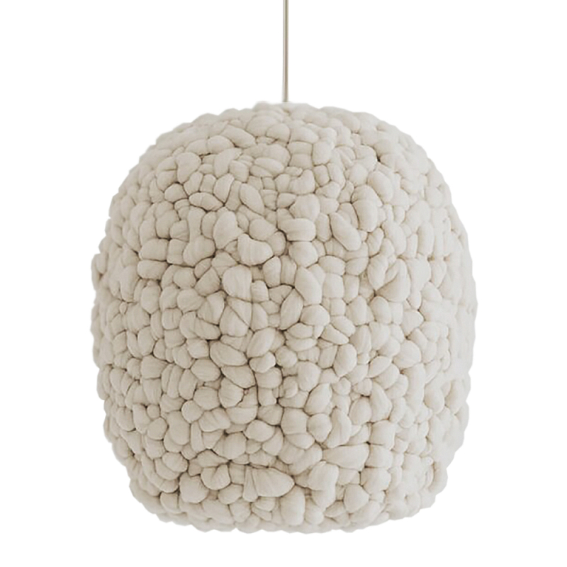 Светильник вязаный из шерсти Wool Lamp Cloud Бежевый Светильник вязаный из шерсти Wool Lamp Cloud Бежевый в Саратове | Loft Concept