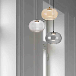 Подвесной светильник с янтарным рифленым стеклянным плафоном Ferm Living варинант исполнения - 8 | Loft Concept в Саратове