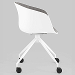 Офисное кресло из пластика с мягким сиденьем Eggshell Grey варинант исполнения - 4 | Loft Concept в Саратове