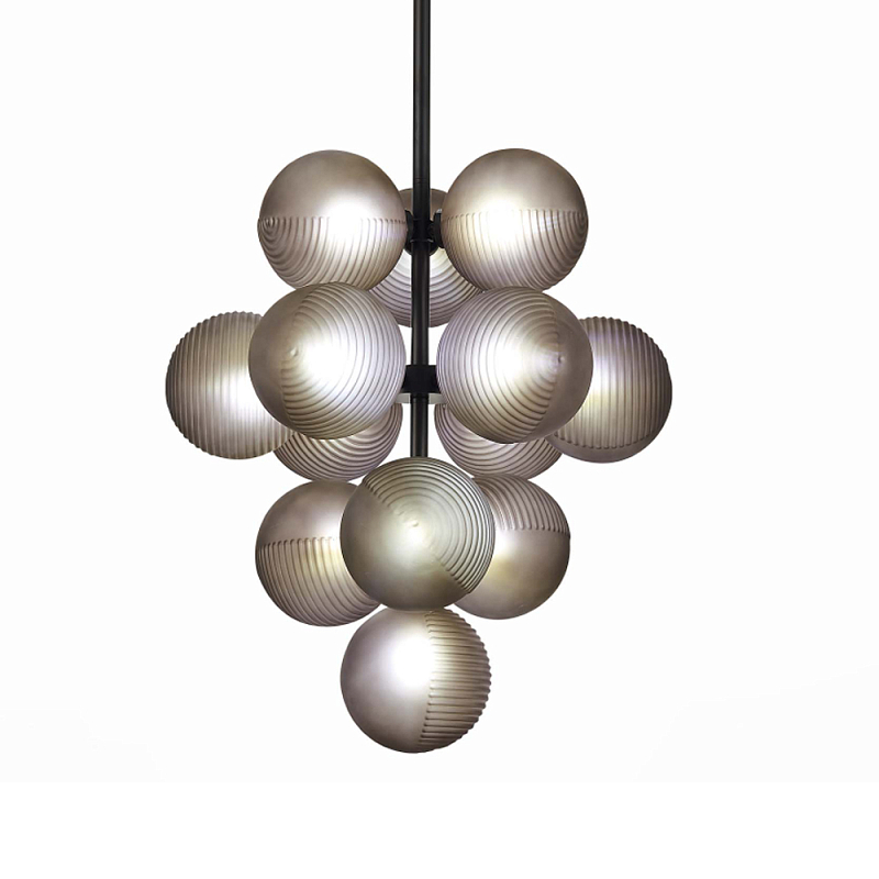 Люстра в форме виноградой грозди Inflorescence Дымчатый (Smoke) Черный в Саратове | Loft Concept 