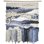 Современное ткачество гобелен в синих оттенках Blue Undine II варинант исполнения - 4 | Loft Concept в Саратове