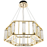 Люстра в форме шестиугольника с хрустальным декором Agace Crystal Chandelier варинант исполнения - 3 | Loft Concept в Саратове