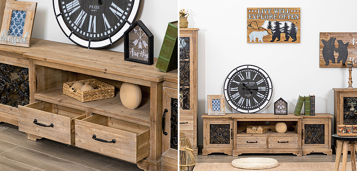ТВ-Тумба Basile Provence Wood TV Stand ТВ-Тумба Basile Provence Wood TV Stand - Loft-Concept в Саратове