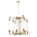 Люстра с 8-ю прозрачными цилиндрическими плафонами Jeanette варинант исполнения - 8 | Loft Concept в Саратове