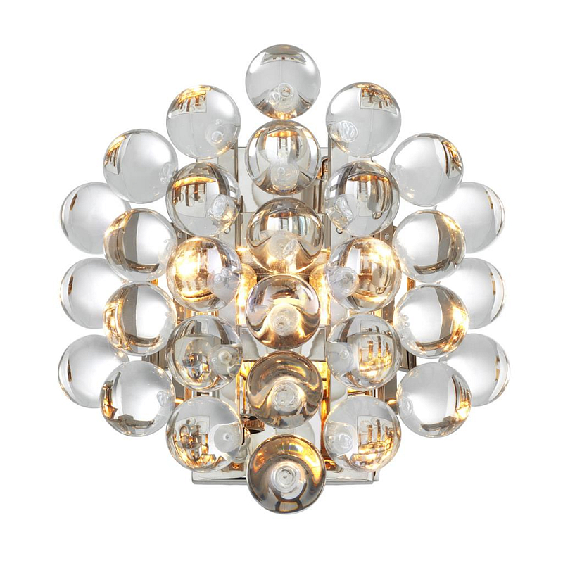 Бра Wall Lamp Mylo Nickel Никель Прозрачный (Transparent) Бра Wall Lamp Mylo Nickel Никель Прозрачный (Transparent) в Саратове | Loft Concept