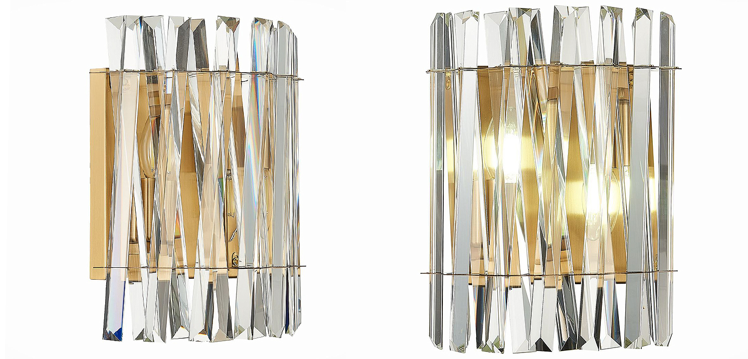Бра Kaeden Glass Gold Wall Lamp Бра Kaeden Glass Gold Wall Lamp - Loft-Concept в Саратове
