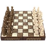 Шахматы  из  камня Cargador del Tiempo Chess Мексика ручная работа варинант исполнения - 1 | Loft Concept в Саратове