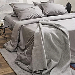 Плед из шерсти мериноса серого цвета 130×180 см Gray Waves варинант исполнения - 8 | Loft Concept в Саратове