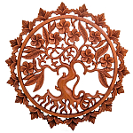 Панно из дерева круглое Sakura Panel With Trees варинант исполнения - 1 | Loft Concept в Саратове