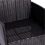 Обеденный комплект из искуственного ротанга Vintara черный варинант исполнения - 6 | Loft Concept в Саратове