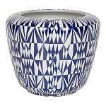 Кашпо с орнаментом в сочетании белого и синего цвета Artistic Flowerpot варинант исполнения - 1 | Loft Concept в Саратове