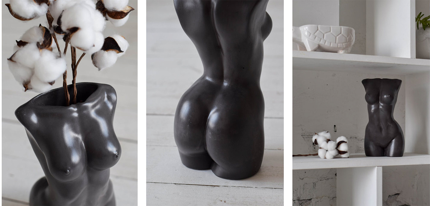 Ваза Vase Female Torso black Ваза Vase Female Torso black - Loft-Concept в Саратове