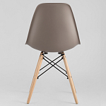 Пластиковый стул на ножках из массива бука Eames Cappuccino варинант исполнения - 5 | Loft Concept в Саратове