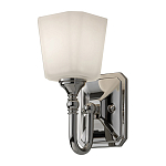 Бра для ванных комнат с белым матовым плафоном квадратной формы на основании цвета хром Feiss варинант исполнения - 1 | Loft Concept в Саратове