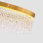 Люстра подвесная овальная с хрустальными подвесками Crystal Art  варинант исполнения - 2 | Loft Concept в Саратове