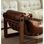 Кресло-диван кожаное на деревянном каркасе Medieval Furniture варинант исполнения - 5 | Loft Concept в Саратове