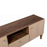 ТВ-тумба бежевая из массива бука с 2-мя дверками и ящиком Wenge Light варинант исполнения - 2 | Loft Concept в Саратове