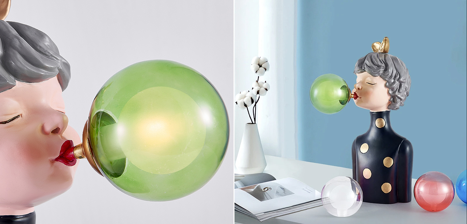 Настольная лампа Bubble Gum Table Lamp green Настольная лампа Bubble Gum Table Lamp green - Loft-Concept в Саратове