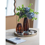 Ваза стеклянная янтарного цвета с текстурированным силуэтом Carambola варинант исполнения - 6 | Loft Concept в Саратове