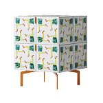 Тумба  с рисунком Short Pina Colada Orange варинант исполнения - 3 | Loft Concept в Саратове