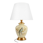 Настольная лампа бежевая с изображением птиц Slip Away варинант исполнения - 1 | Loft Concept в Саратове