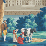 Обои ручная роспись Monuments of Paris Jacquemart on scenic paper варинант исполнения - 1 | Loft Concept в Саратове