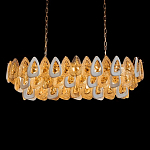 Люстра овальная с многослойными белыми и прозрачными подвесками Character Chandelier варинант исполнения - 2 | Loft Concept в Саратове