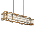 Люстра прямоугольная из толстого литого стекла Cast Glass варинант исполнения - 2 | Loft Concept в Саратове