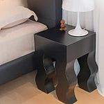 Дизайнерский журнальный стол чёрный с ножками волнистой формы Egopi варинант исполнения - 2 | Loft Concept в Саратове