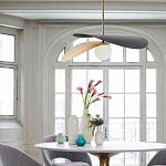 Люстра круглая с 2-мя металлическими абажурами Andromeda варинант исполнения - 7 | Loft Concept в Саратове