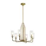  Люстра с прозрачными рифлеными цилиндрическими плафонами Kichler варинант исполнения - 16 | Loft Concept в Саратове