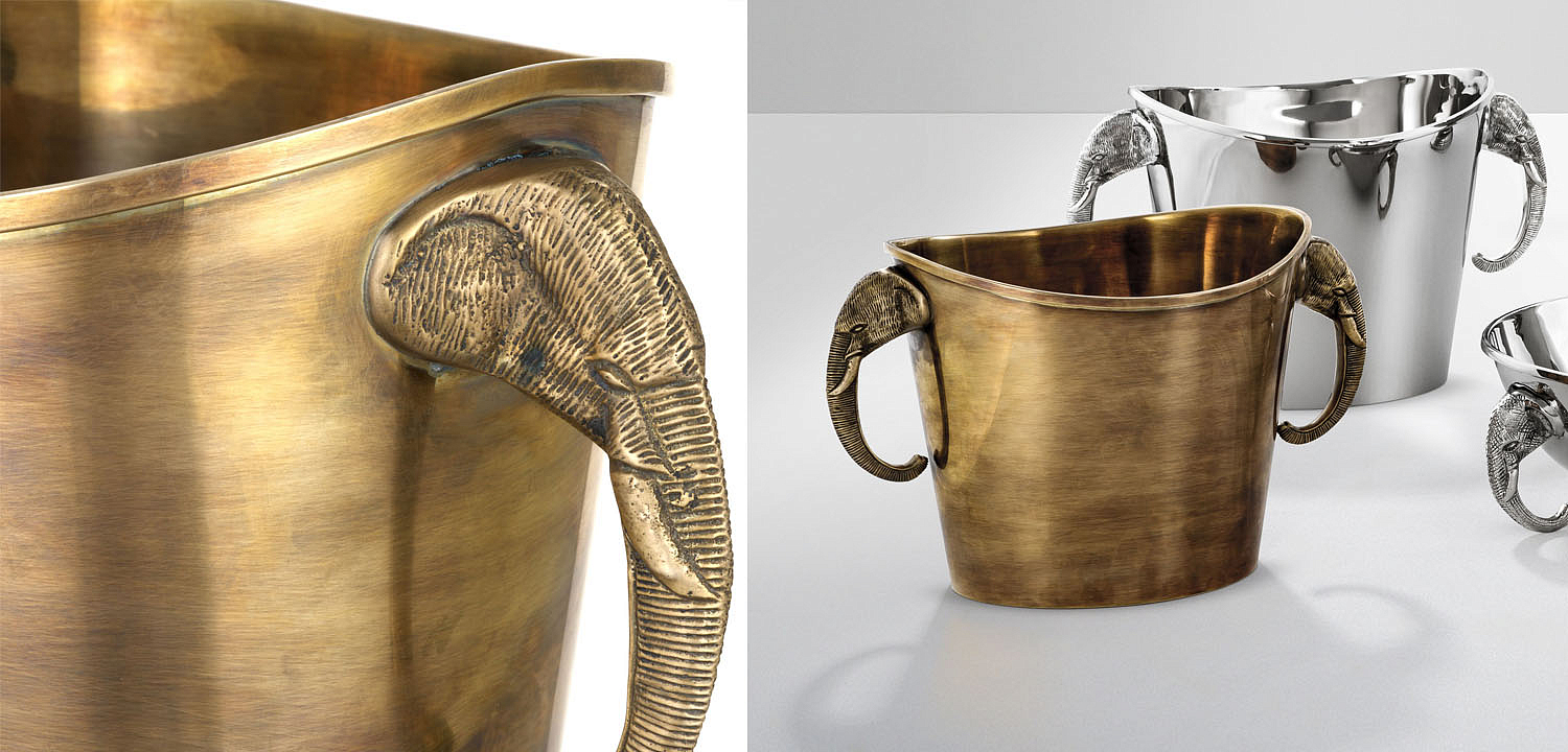 Ведерко для льда Eichholtz WINE COOLER MAHARAJA brass Ведерко для льда Eichholtz WINE COOLER MAHARAJA brass - Loft-Concept в Саратове