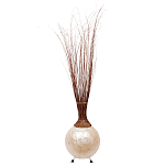 Торшер из перламутра на металлическом каркасе Indonesian Comet варинант исполнения - 2 | Loft Concept в Саратове