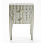 Тумбочка прикроватная White Pearl BEDSIDE CABINET 2 DRAWER варинант исполнения - 1 | Loft Concept в Саратове