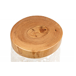 Керамический столик с деревянной столешницей "Пешка" варинант исполнения - 5 | Loft Concept в Саратове