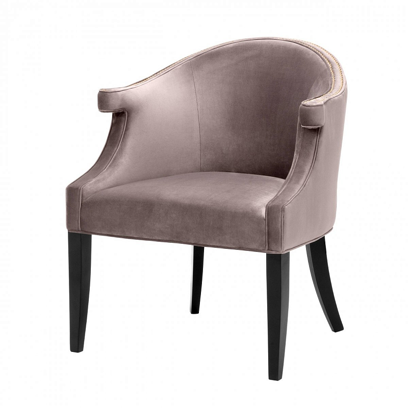 Кресло Eichholtz Chair Margaux taupe Черный Дымчатая Роза в Саратове | Loft Concept 