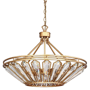 Люстра с золотисто-коричневым каркасом CRYSTAL LIGHT