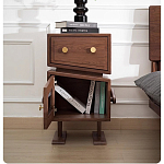 Тумбочка прикроватная с ящиком и дверцей Робот Robot Desk варинант исполнения - 7 | Loft Concept в Саратове