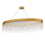 Люстра подвесная овальная с хрустальными подвесками Crystal Art  варинант исполнения - 1 | Loft Concept в Саратове
