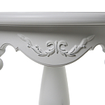 Стол приставной круглый белого цвета из массива бука с легкими потертостями White Provence варинант исполнения - 2 | Loft Concept в Саратове