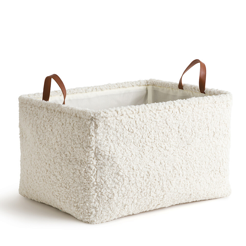 Корзина из ткани букле Boucle Organizers Rect Молочный Коричневый Корзина из ткани букле Boucle Organizers Rect Молочный Коричневый в Саратове | Loft Concept