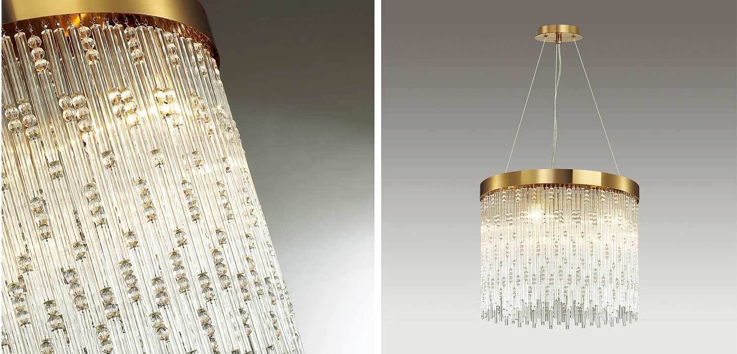 Люстра Hailstorm Rain Kerri Chandelier gold 45 Люстра Hailstorm Rain Kerri Chandelier gold 45 - Loft-Concept в Саратове