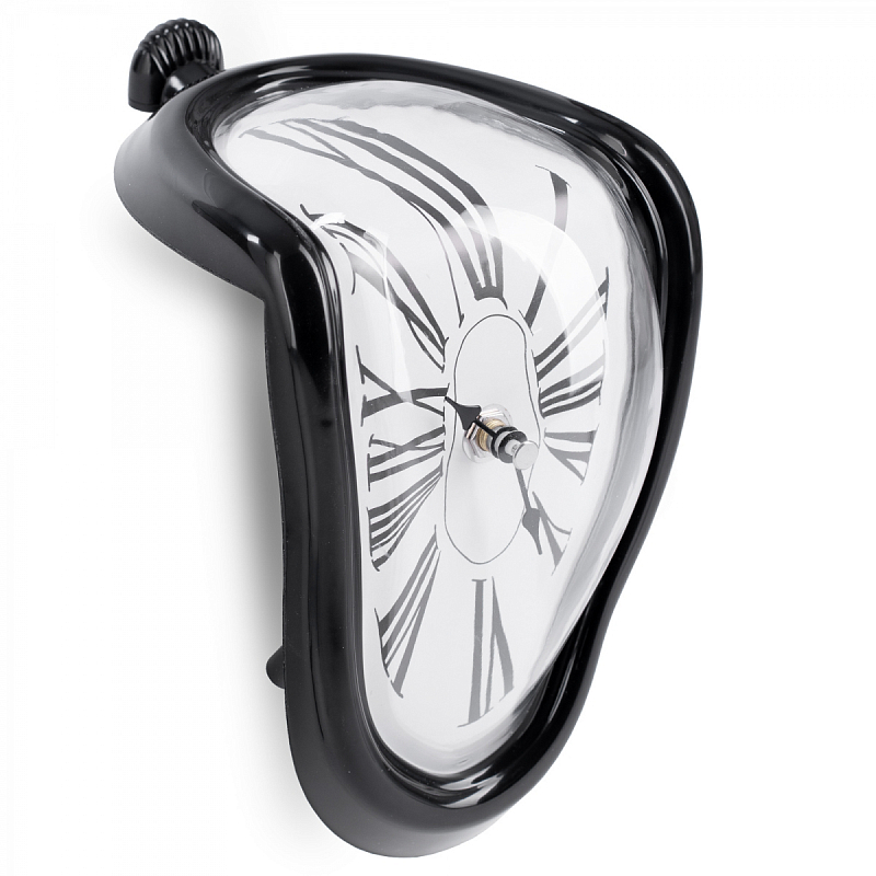 Часы Salvador Dali Soft Clock black Белый Черный в Саратове | Loft Concept 