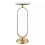 Столик приставной с овальным золотым основанием Oval Gold Base варинант исполнения - 1 | Loft Concept в Саратове